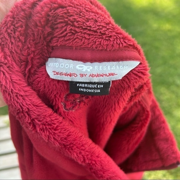 Outdoor Research Red Fleece Full Zippered Jacket Size Large - Picture 7 of 10